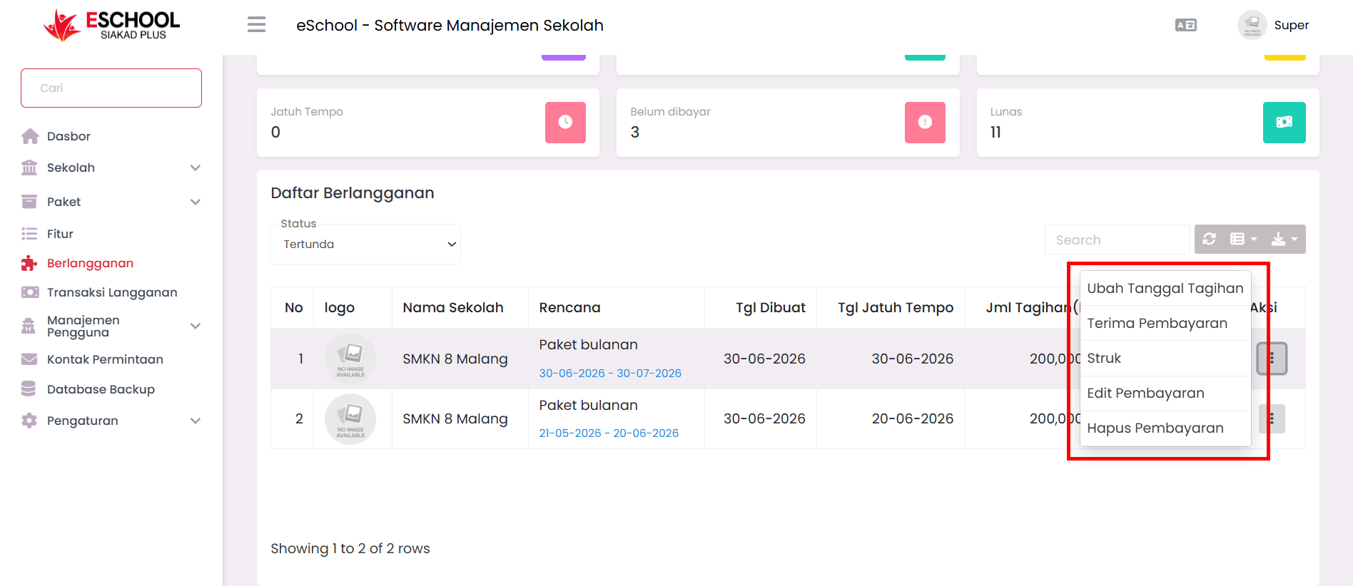 Aksi tertunda