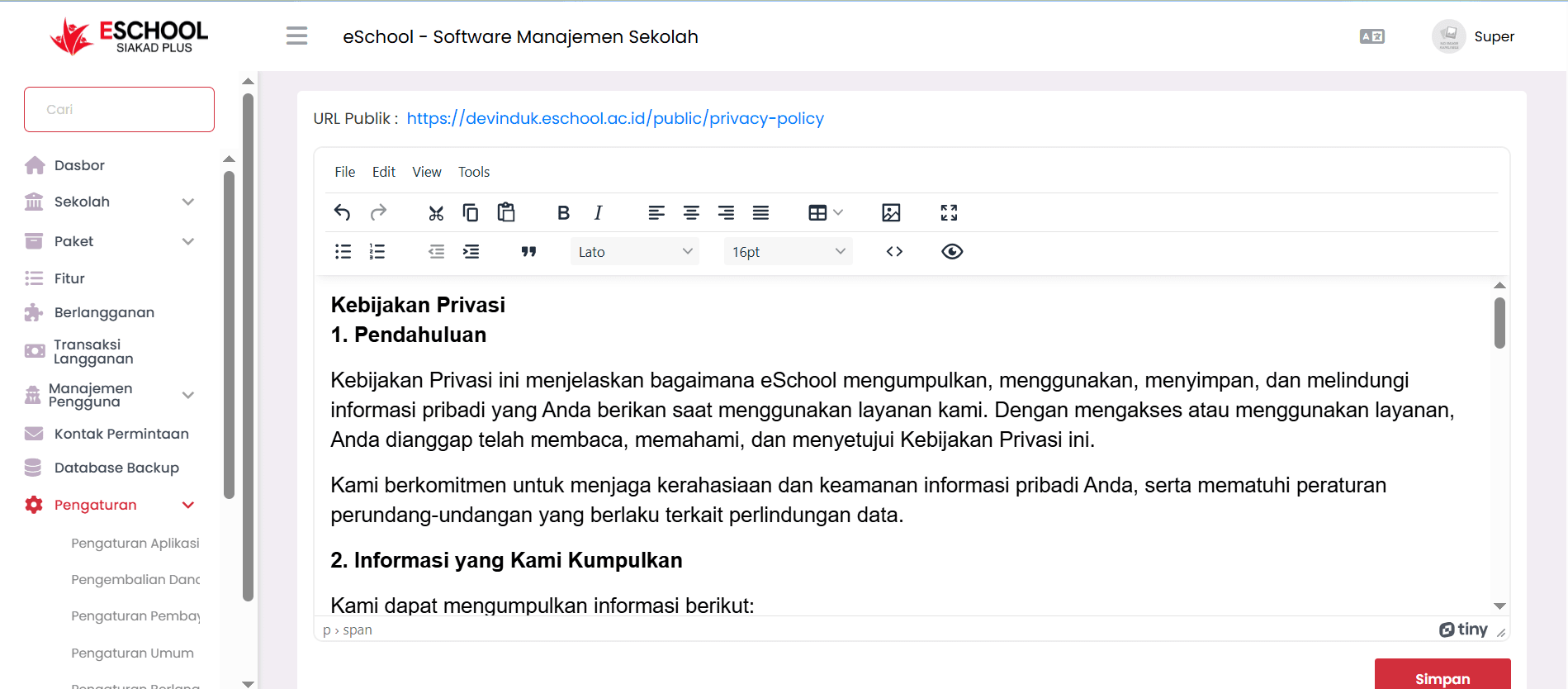 Pengaturan