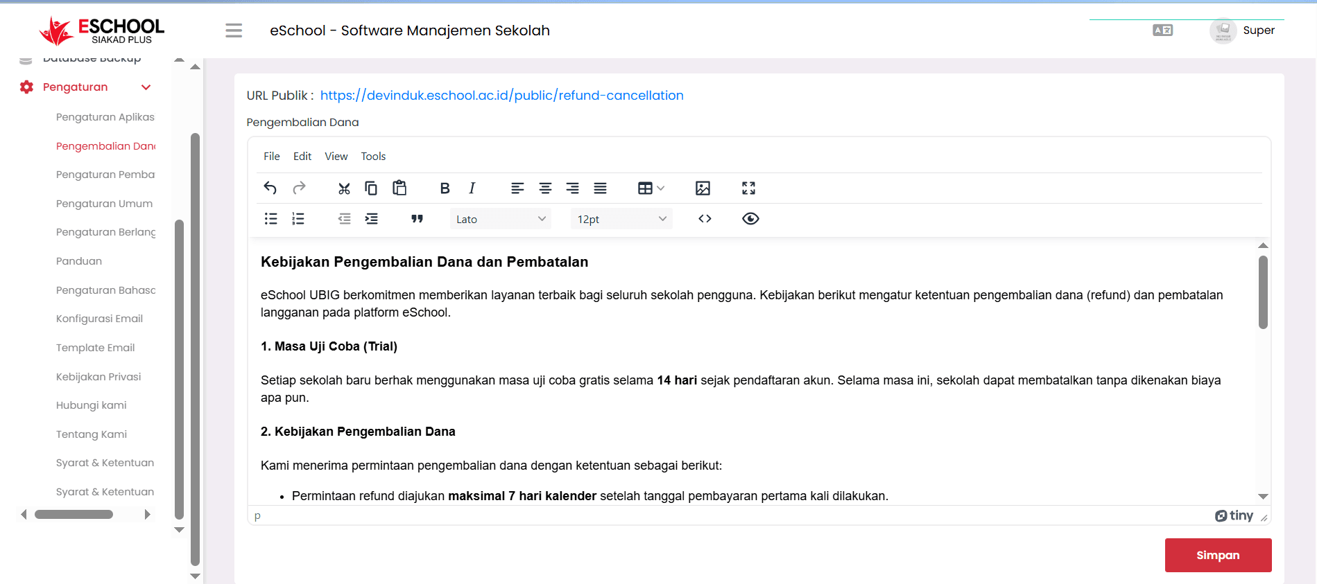 Pengaturan