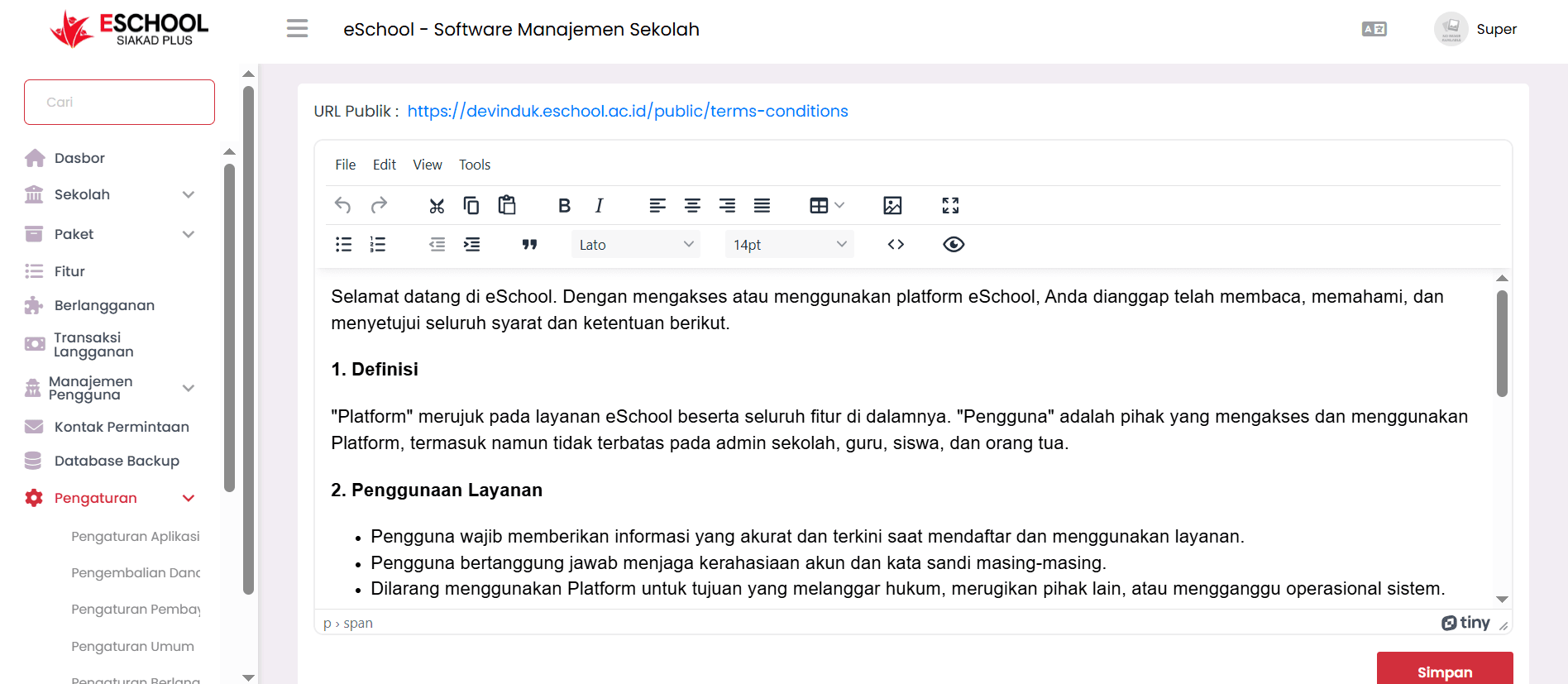 Pengaturan